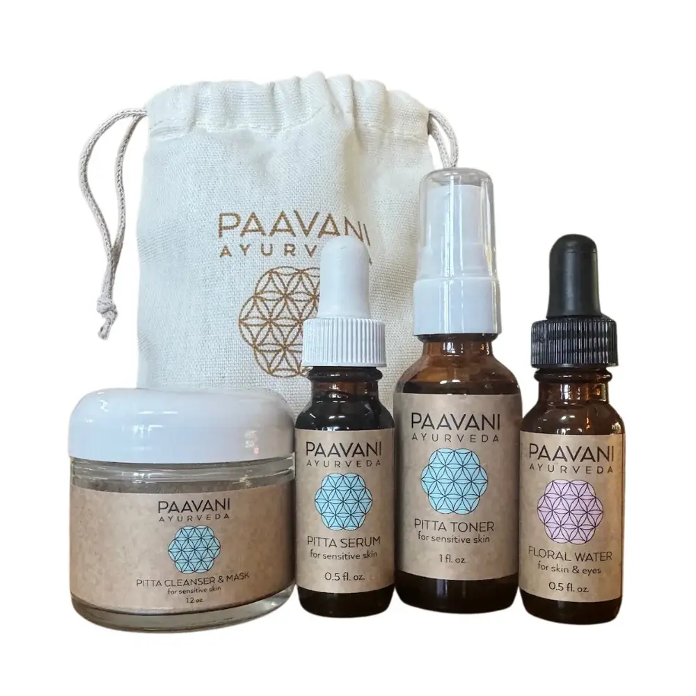 PAAVANI Ayurveda - Wholesale Facial Care Set/Kit - Pitta Skincare Ritual – Cooling Ayurvedic Routine2
