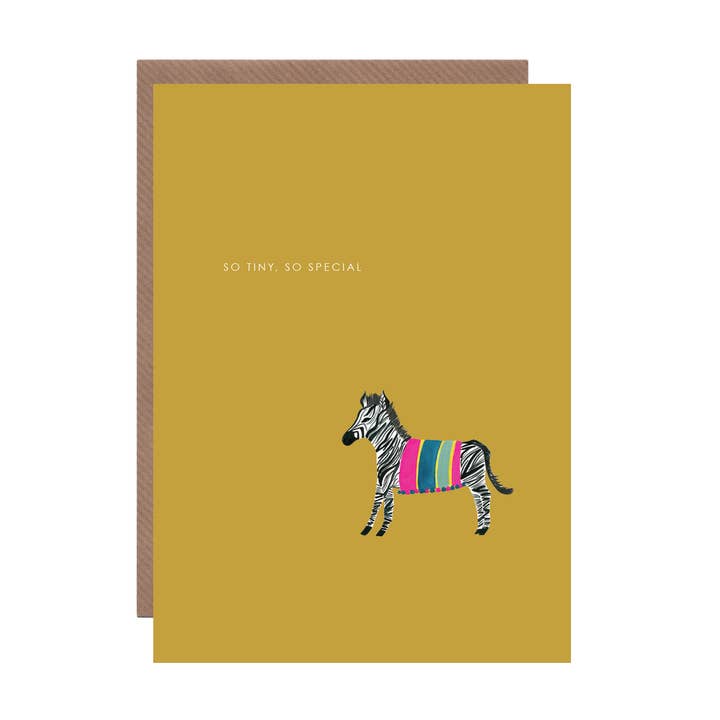 Hutch Cassidy (Greetings Cards and Paper Goods) - Wholesale Baby Card - 'Zebra' New Baby Greetings Card