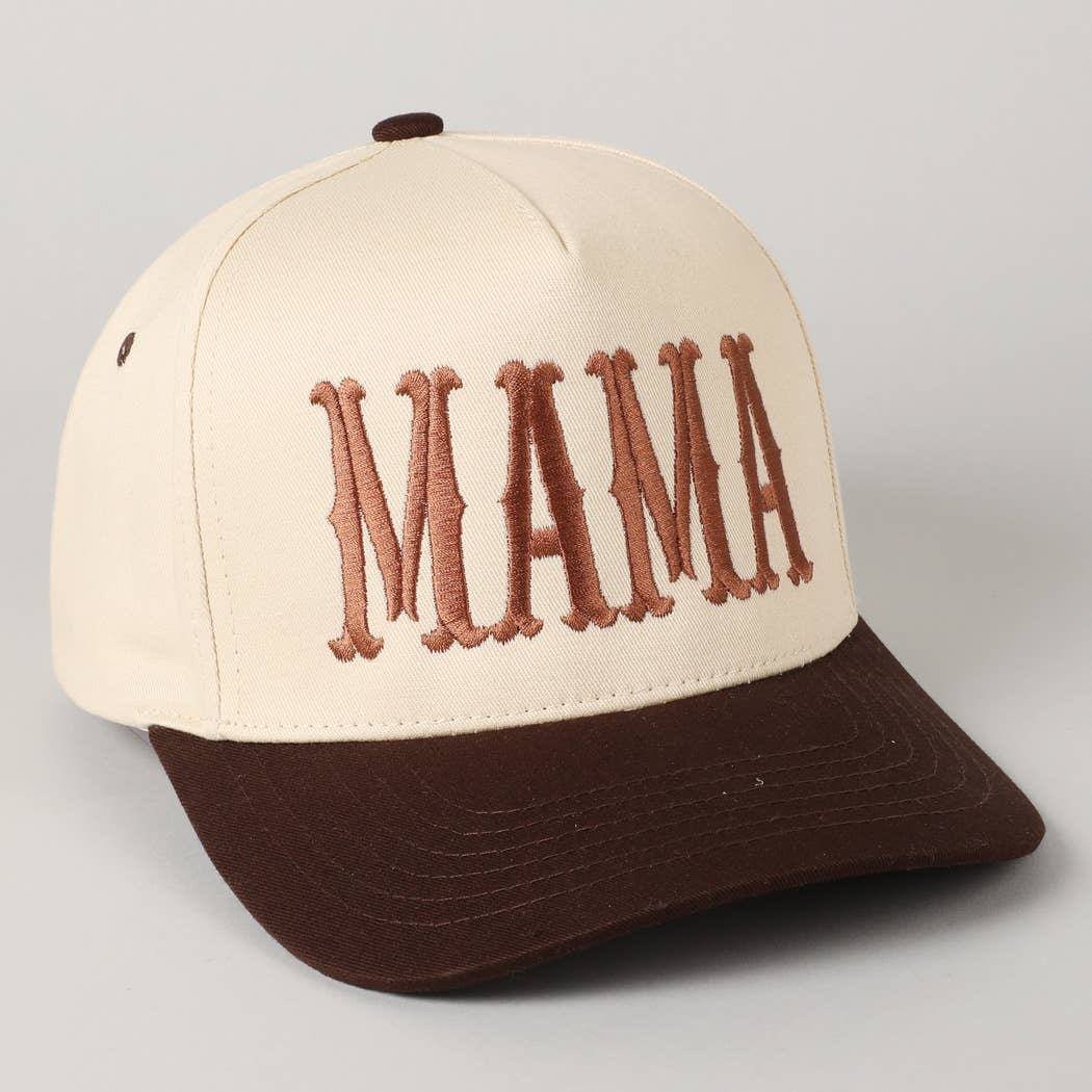 Fashion City - Wholesale Baseball Cap - Women's - MAMA Typographic Design Embroidery Baseball Cap10