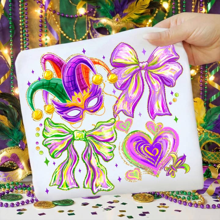 Chemise Preppy Mardi Gras, Sweatshirt Coquette Mardi Gras pour la vente par NVC Ecommerce LLC