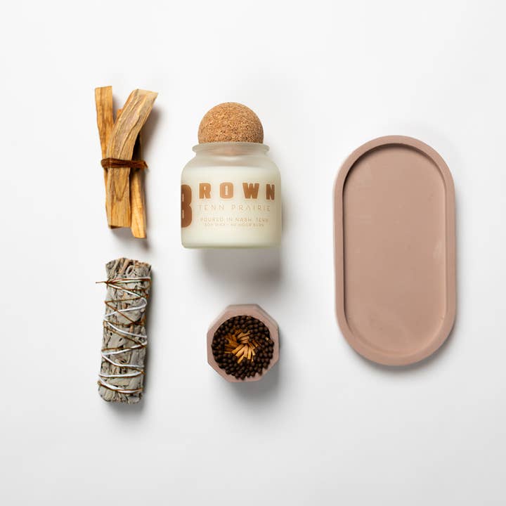 Tenn Prairie - Vente Plateaux décoratifs - Plateau bougie en béton – Base colorée pour présentation et décoration de bougie6