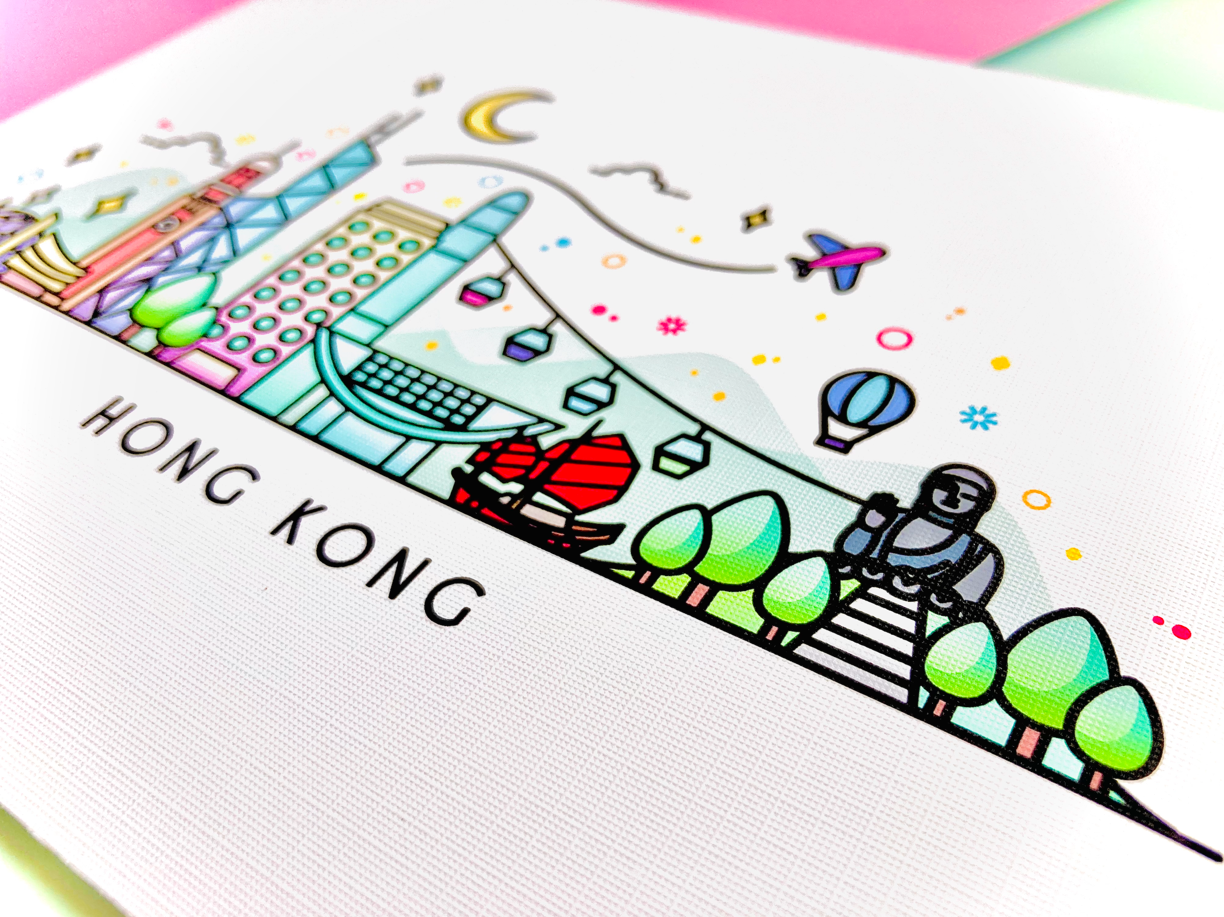 CoconuTacha - Wholesale Art Print - Hong Kong Skyline Art Print3