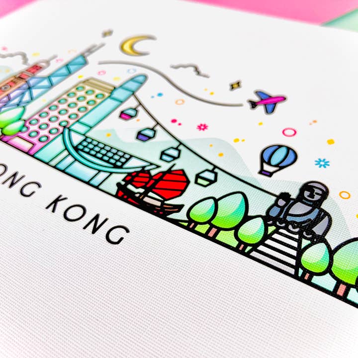 CoconuTacha - Wholesale Art Print - Hong Kong Skyline Art Print3