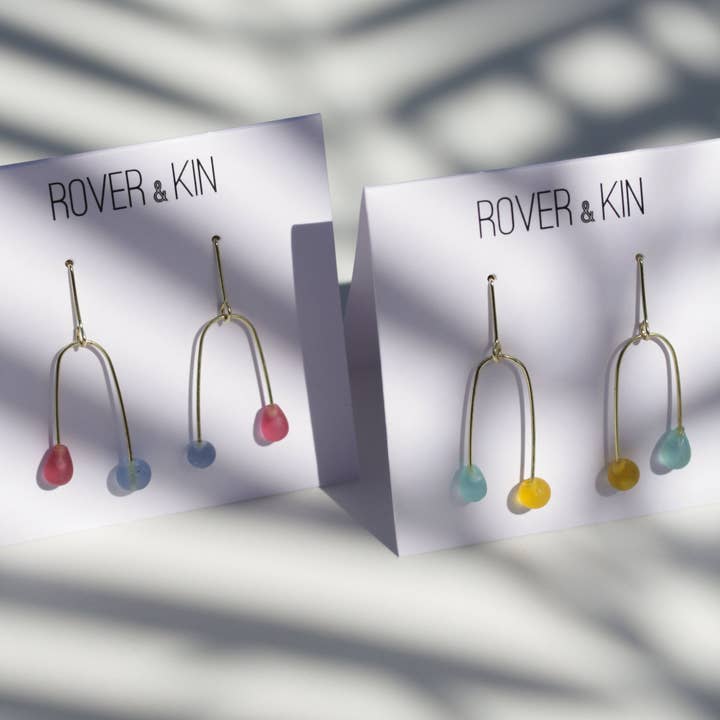 Rover & Kin - Vendita all'ingrosso Orecchini pendenti - Orecchini mobili Sea Glass - Sunshine Day5