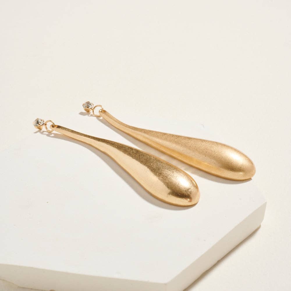 Designature New York - Wholesale Dangle Earrings - 3.5 Inch Tear Drop Rhinestone Drop Post Earrings1