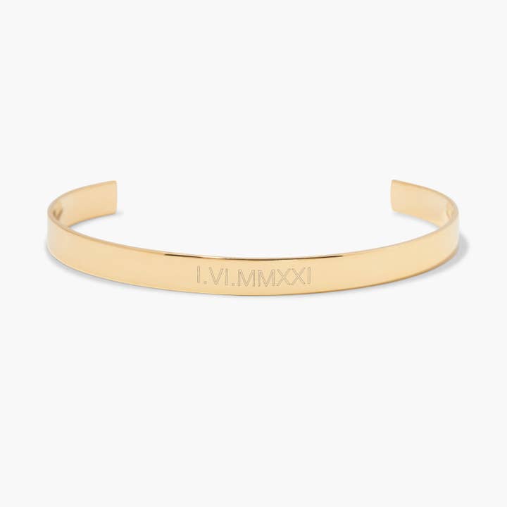 Roman Numeral Cuff Bracelet for wholesale by Brook & York