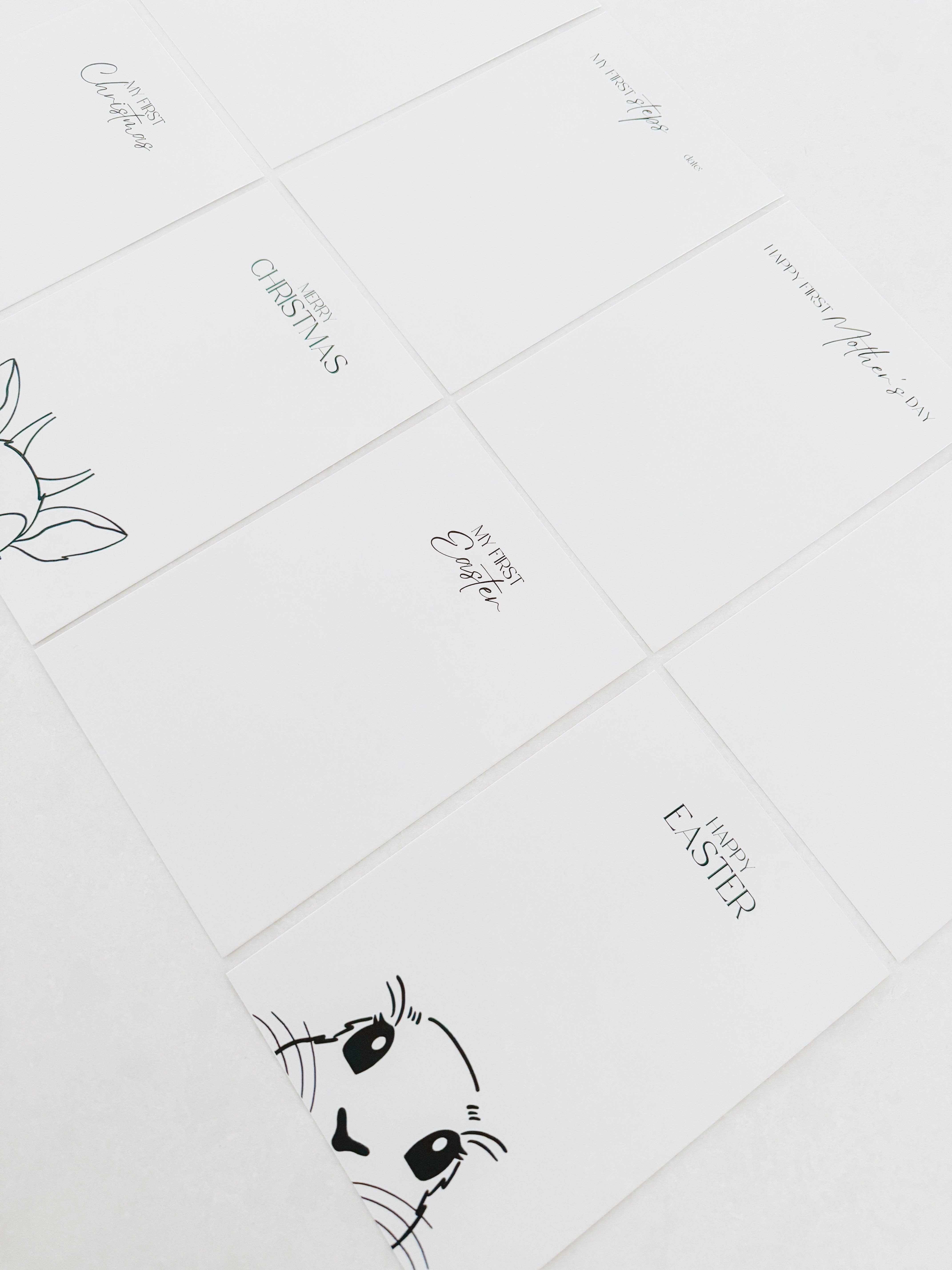 Little Lullaby – wholesale Milestone art/keepsake – Child & baby – ‘My First’ edition - Inkless Milestone Cards4