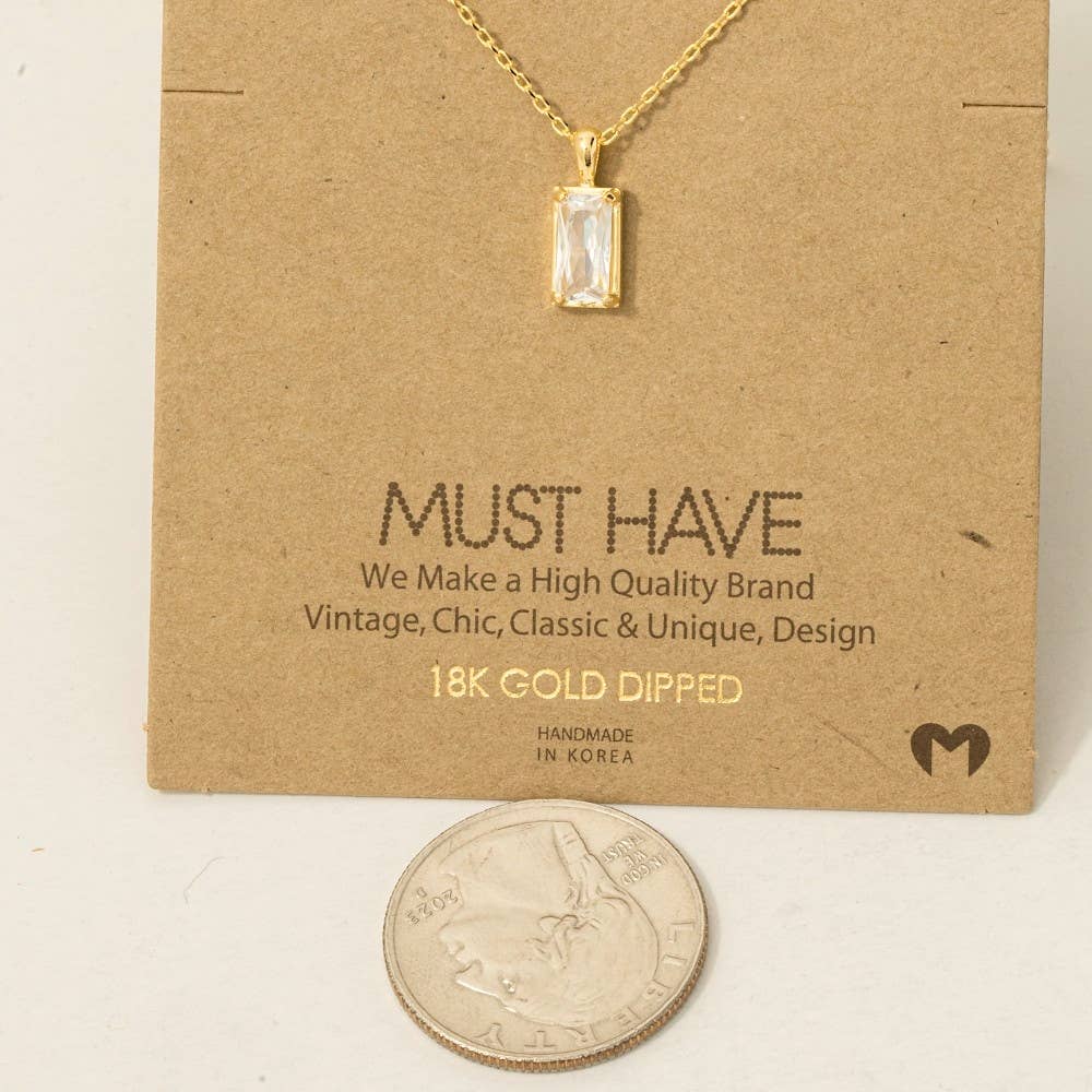 Fame Accessories - Vente Colliers à pendentif - Collier avec pendentif en forme de baguette trempée dans l'or2