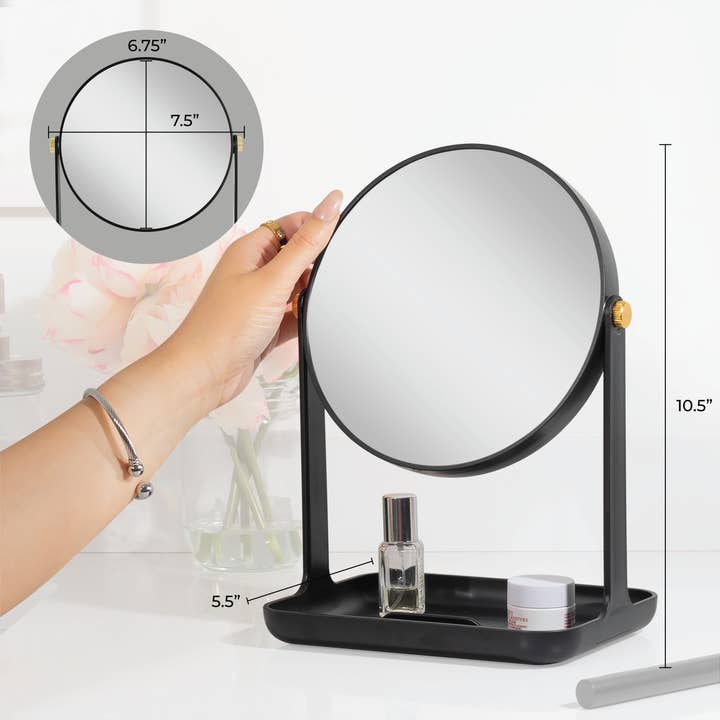Zadro, Inc. - Wholesale Makeup Mirror - Back-to-School Makeup Mirror with Accessory Tray & Phone Hol