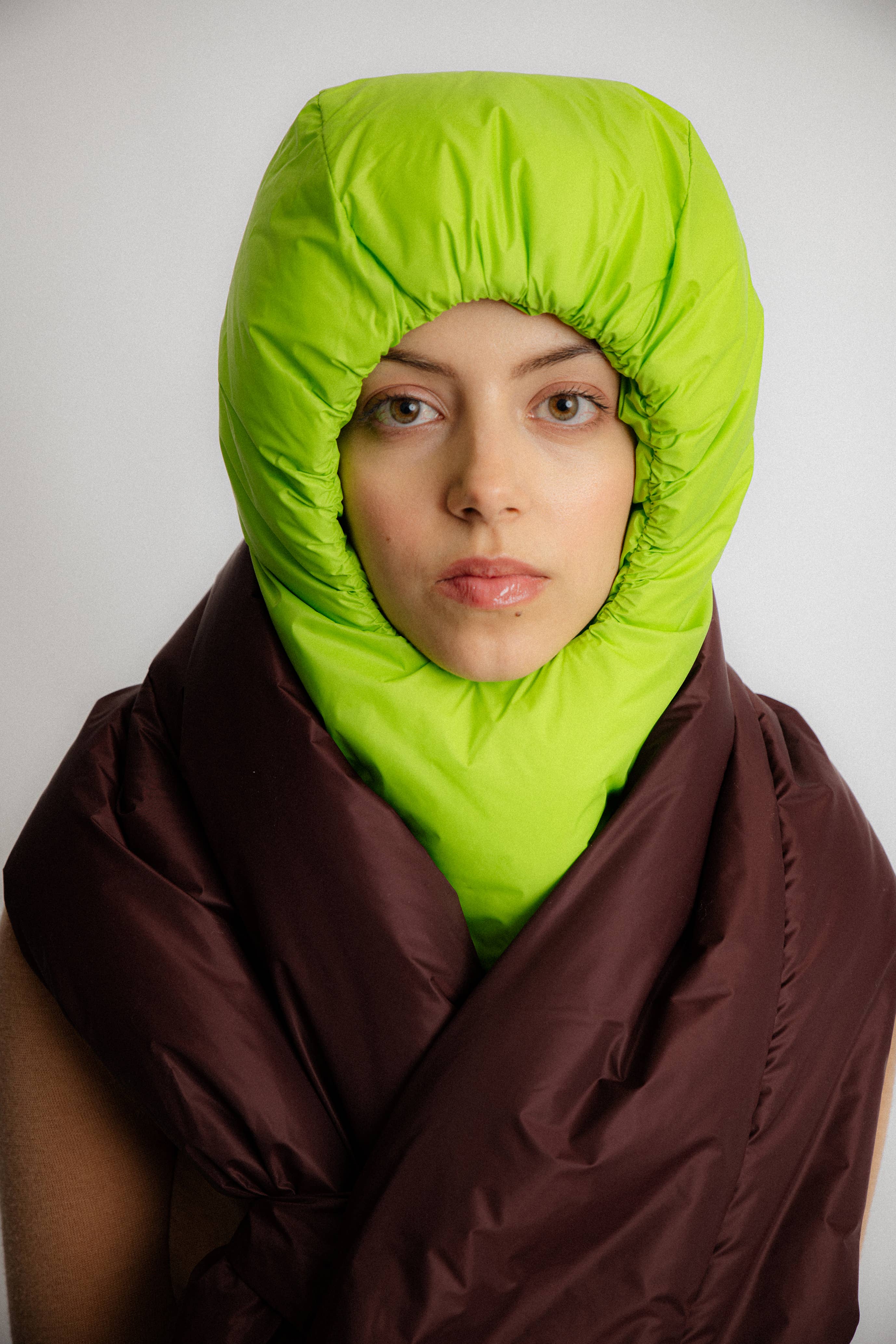 Abstract - Wholesale Scarf - Women's - Padded water repellent nylon scarf17