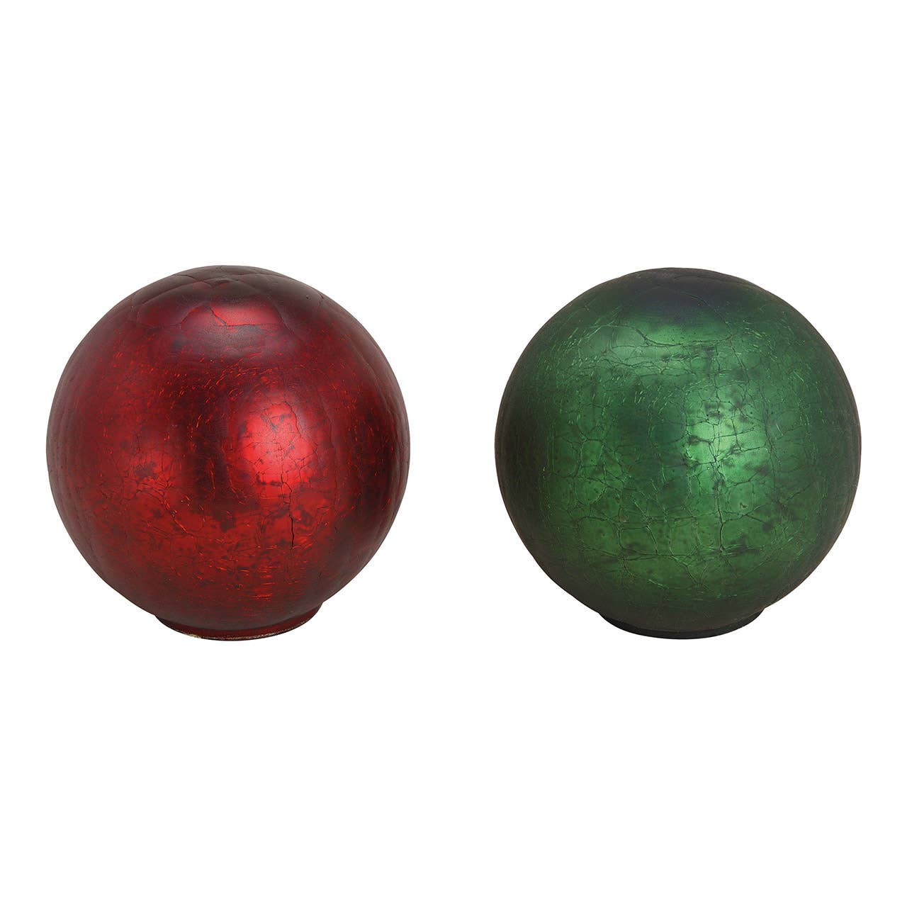 Wurm - Wholesale Christmas Decoration - Glass Ball Display Red, Green 2-piece, (W/H/D) 13x12x13cm0