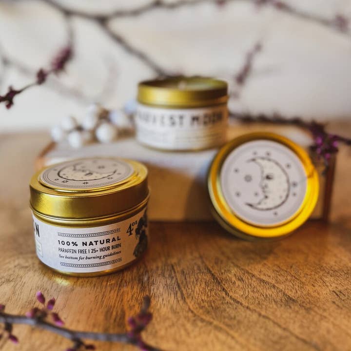 Messner Bee Farm - Wholesale Travel Candles - Harvest Moon 4oz. Candle - Paraffin free!1