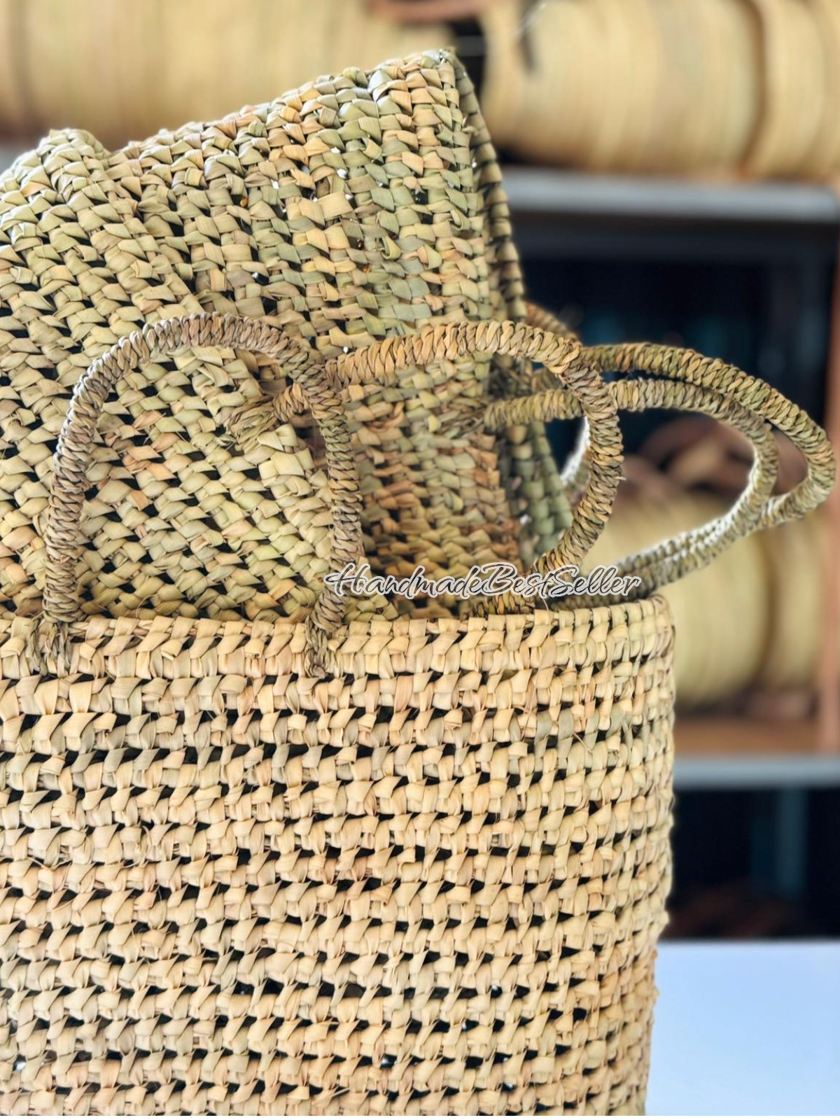 HandmadeBestSeller – wholesale Tote bag – Women's – Handmade Woven Straw Tote Bags – Lightweight and Durable5