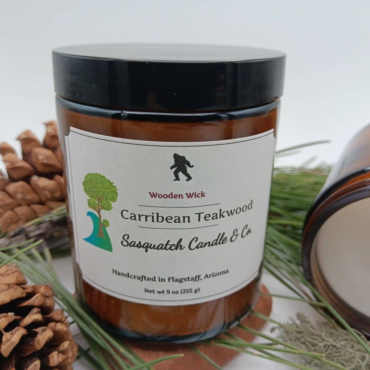 Sasquatch Candle Company - Wholesale Jar/Filled Candle - Carribean Teakwood