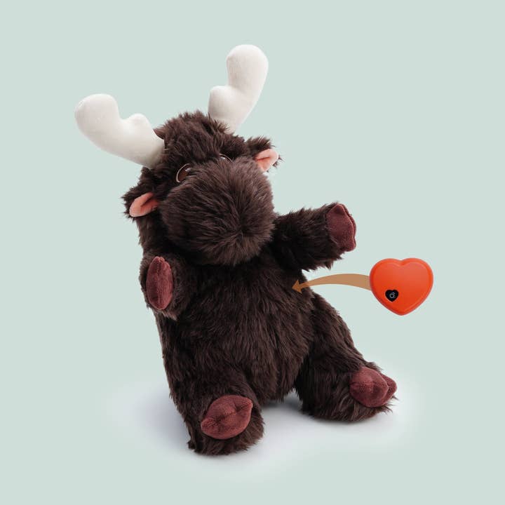 Fuzzwoof Moose Heart Beat Hundtuggleksak för Valp Liten Medium Stor Ras för wholesale av Nocciola
