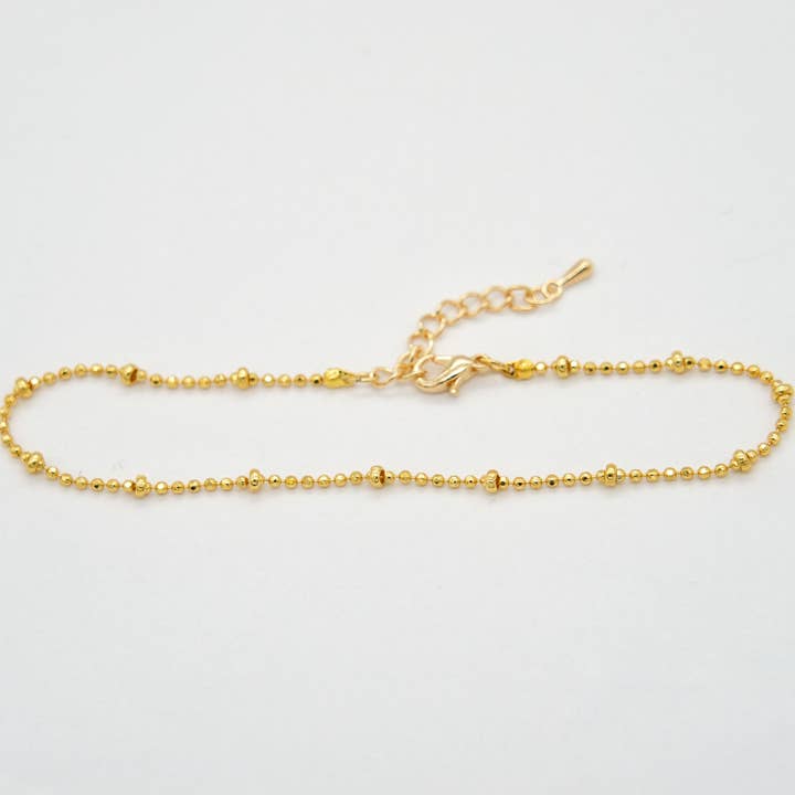 Simple gold anklet for wholesale by Sista Jewelry