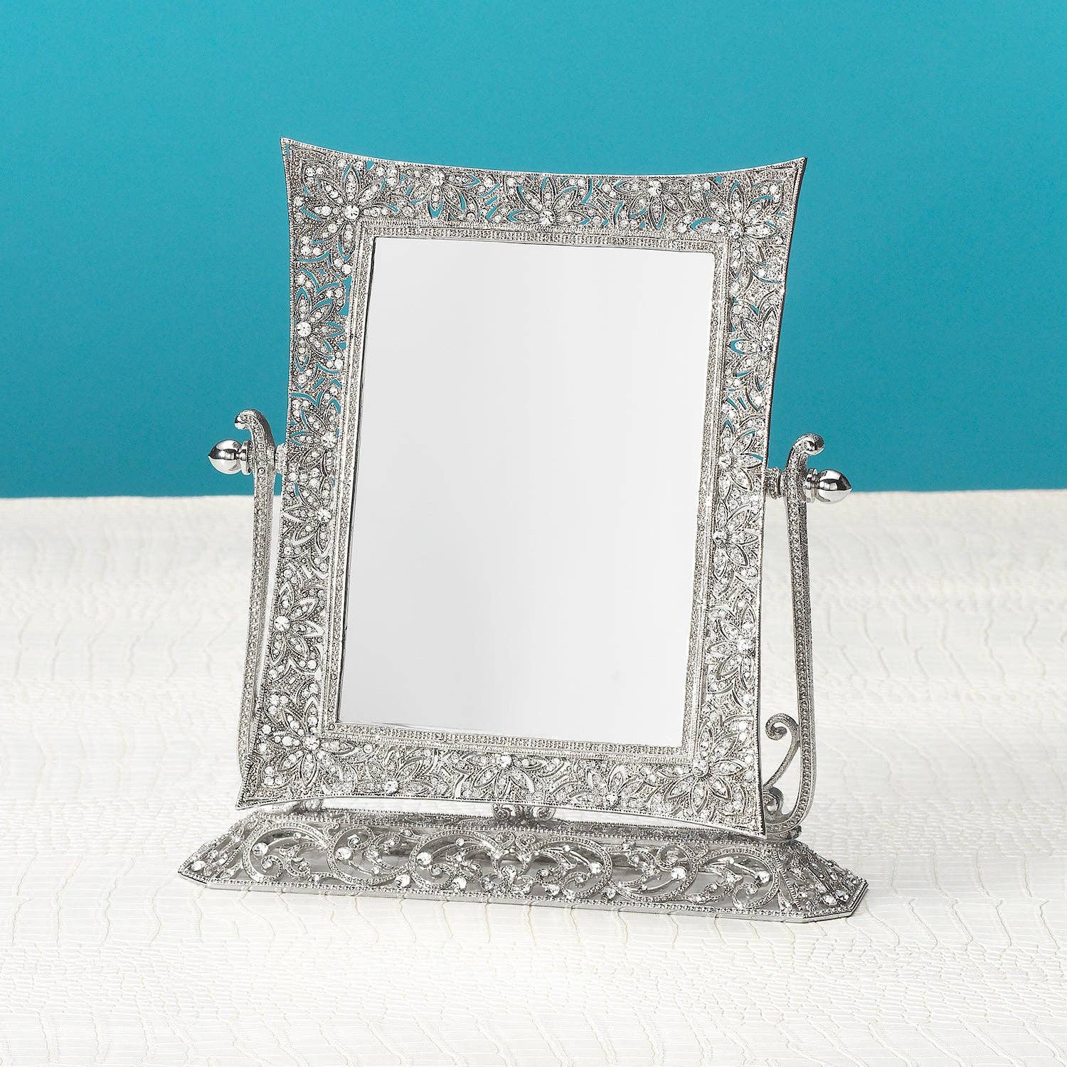 Silver Windsor Magnified Standing Mirror | Vanity Mirror |  | for wholesale on Faire3