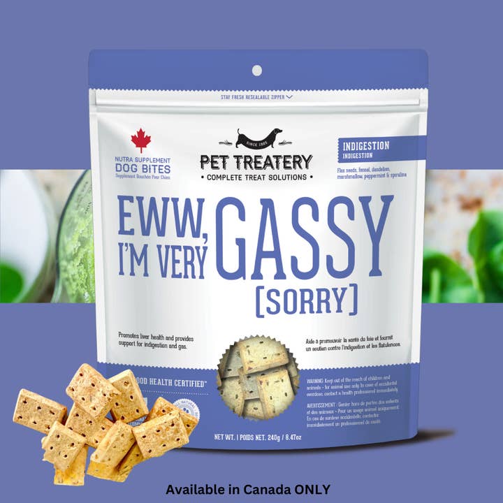 dog supplements- Digestion Supplement Herbal Bites for wholesale by The Granville Island Pet Treatery (Canada)