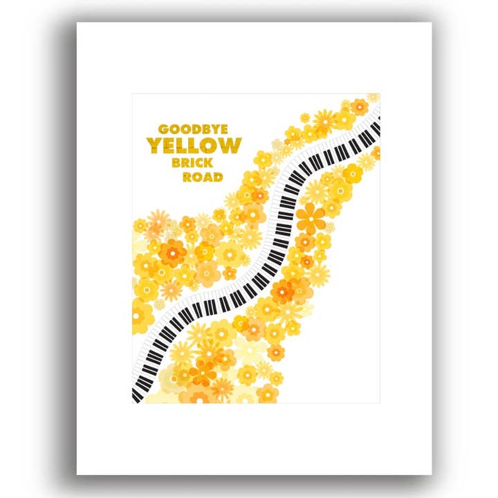 Song Lyrics Art - Wholesale Art Print - Goodbye Yellow Brick Road by Elton John - Song Lyric Print
