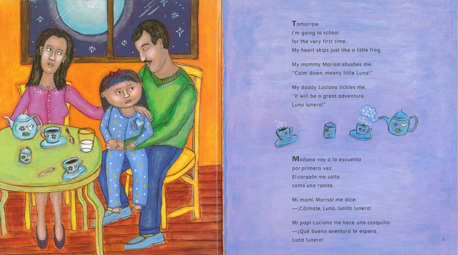 Lee & Low Books Inc - Wholesale Preschool Book (3-5) - Moony Luna / Luna, Lunita Lunera by Jorge Argueta2