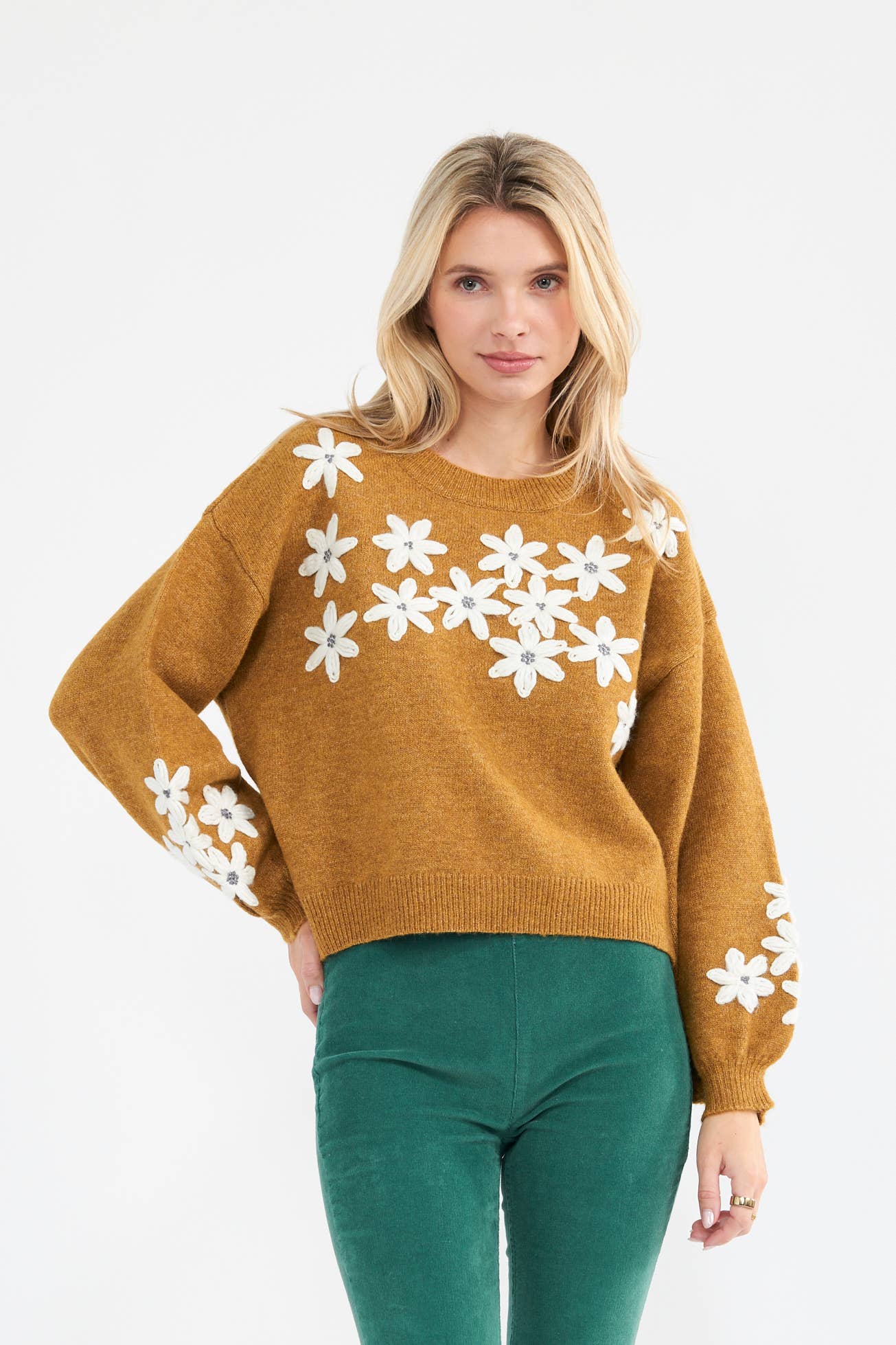 Newbury Kustom - Vente Pull en maille – femme - 11328-Pull en maille avec appliqué floral2