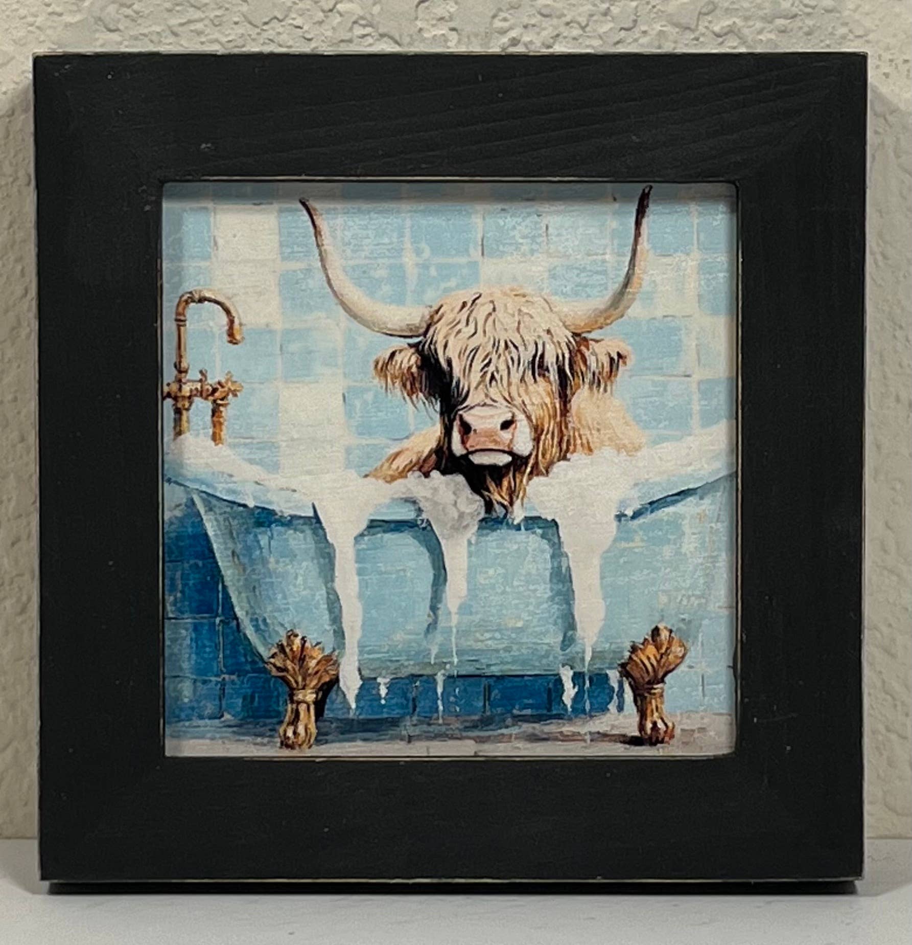 timber cove designs – Großhandel Wanddeko - Kind & Baby – Gerahmter Kunstdruck, Gerahmte Wandkunst, Kunst mit Hochlandrindern