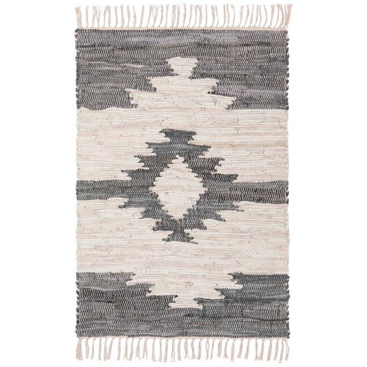 Danica Heirloom - Wholesale Area Rug - Step Recycled Leather Chindi Rug 2 x 3 Ft