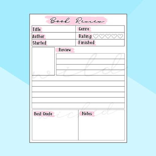 Wild & Wicked Designs - Wholesale Notepad - Book Review Notepad - Book Journal - Reading Journal- Book Tracker0