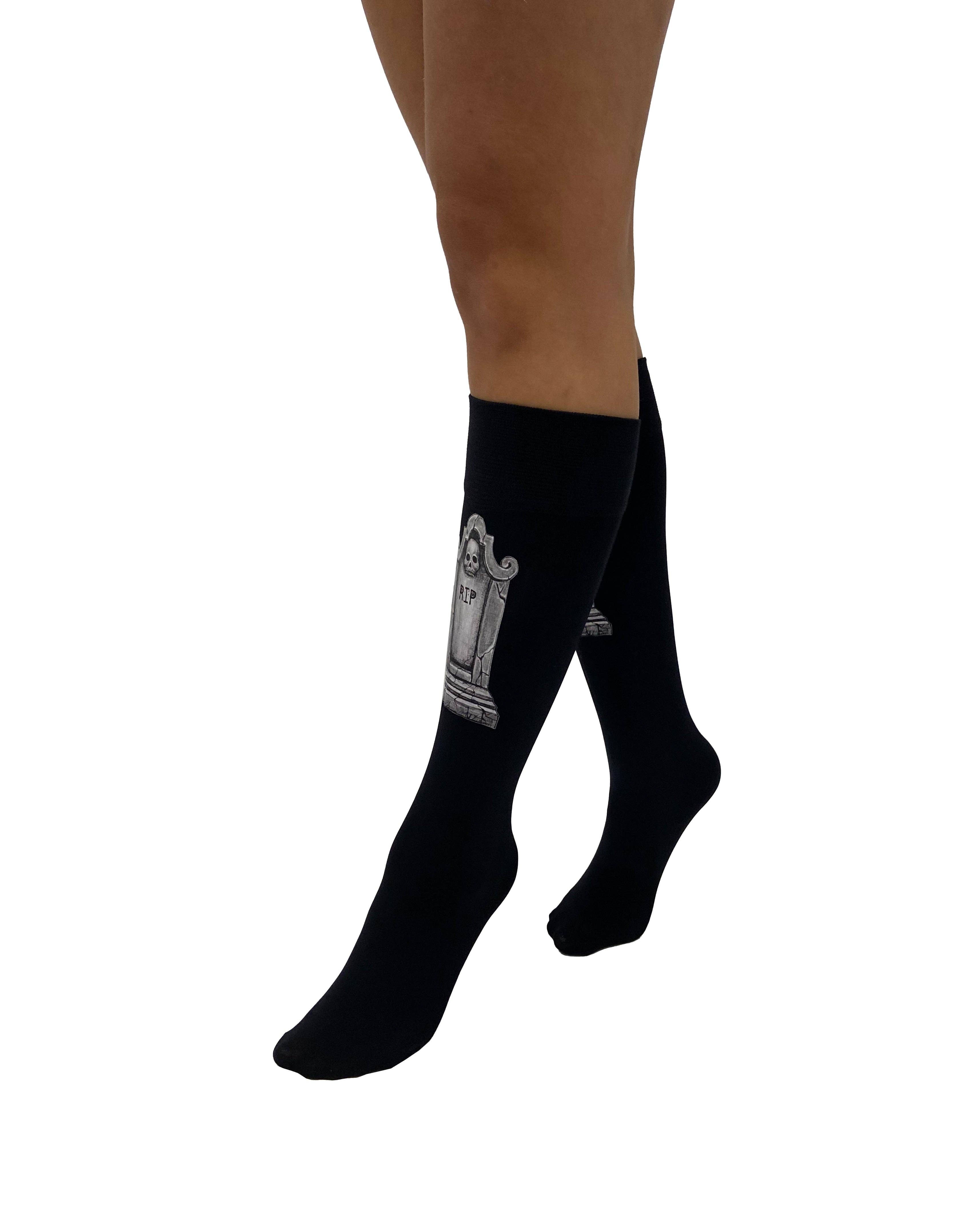 Noir Chaussettes hautes RIP Tombstone Transfer en vente sur Faire1