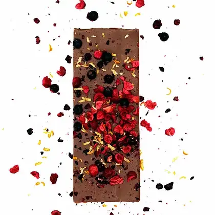 Ritonka ...made with love - Vendita all'ingrosso Barretta di cioccolato - Cioccolato al latte gourmet Ritonka con mirtillo rosso, ribes e limone1