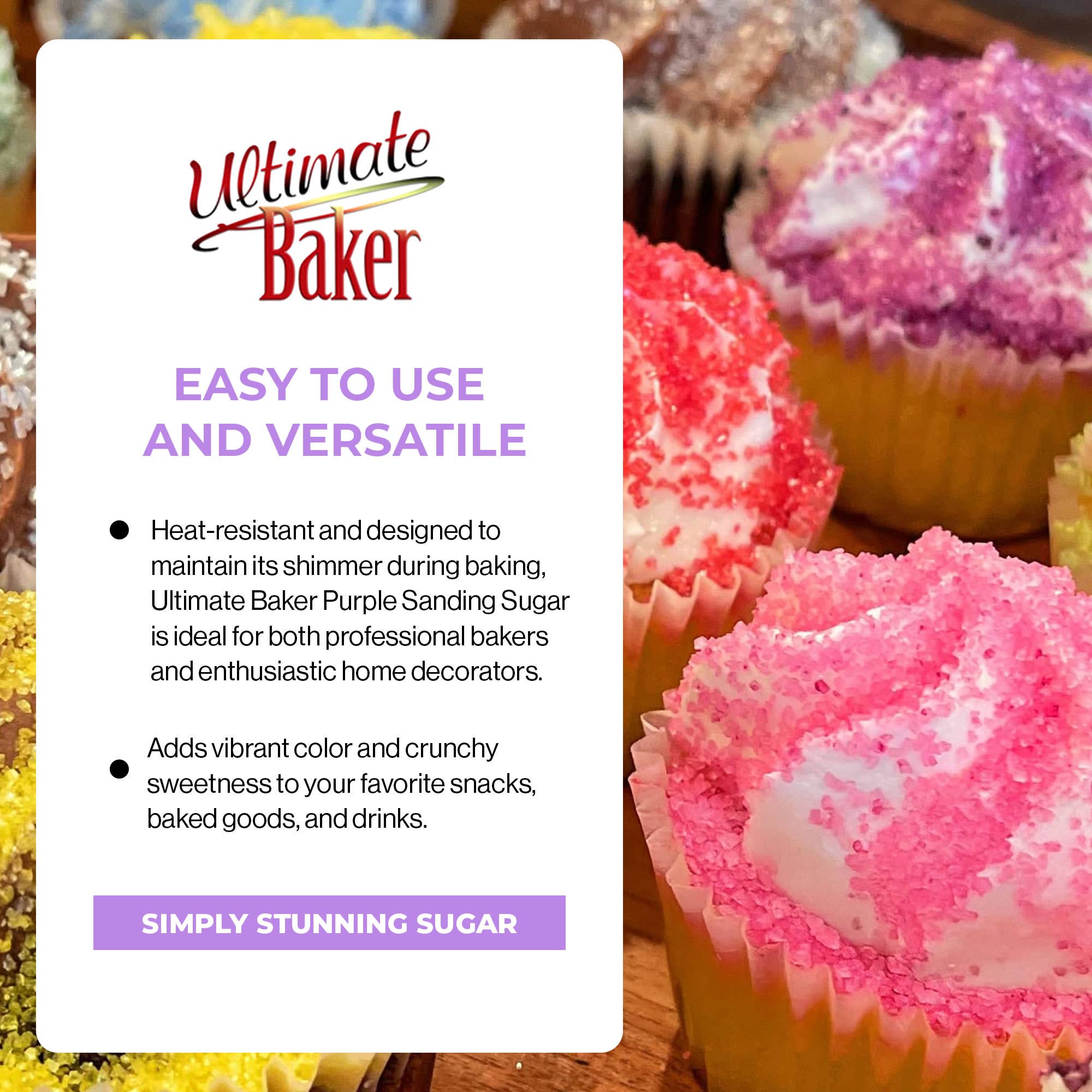 Ultimate Baker – Großhandel Zucker – Ultimate Baker Natürliches Schleifen Zucker Lila (1x1lb)2