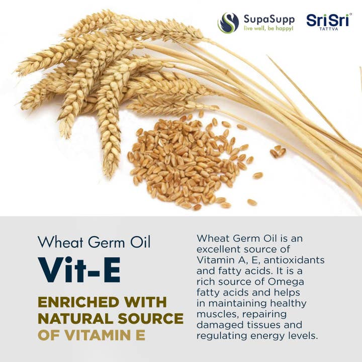 Sri Sri Tattva - Wholesale Oral supplement/vitamin - Vitamin E- Wheat Germ Oil Capsules1
