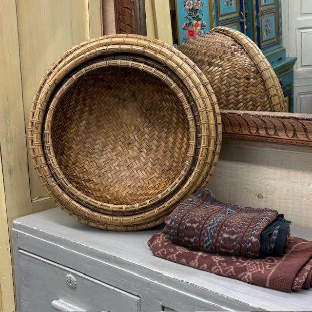 Asia West - Wholesale Basket - Baskets-Nesting Set of 5 (14"w to 19"w)7