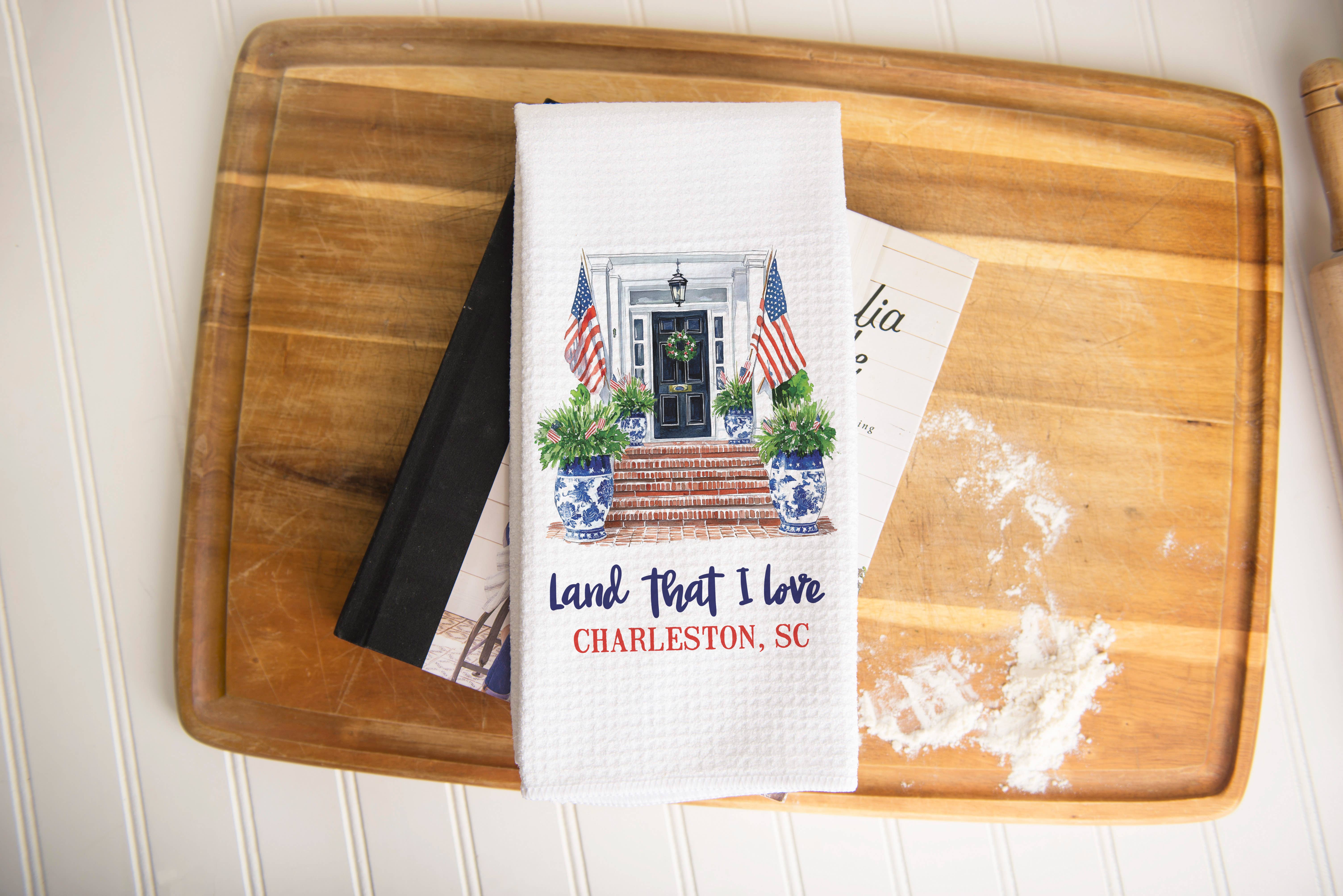 Canary Road - Wholesale Tea Towel - City State 4th July Patriotic Kitchen Towel Red White Blue1