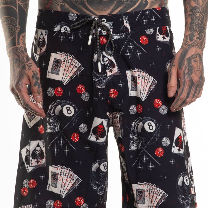 Tragic Eight Ball Boardshort for wholesale by Sullen Clothing