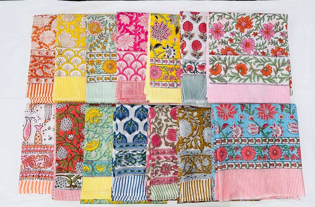 Meghcraft - Wholesale Scarf - Women's - 100% Cotton scarf-sarong-Block Print cotton pareo-giftforher3