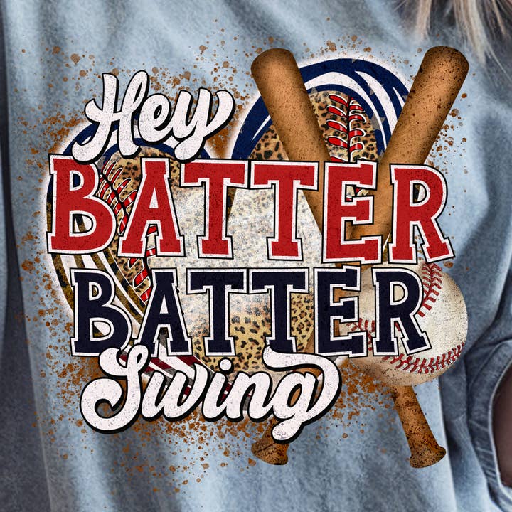 BATTER BATTER SWING BASEBALL DTF TRANSFER for wholesale by Remi Lee Transfers