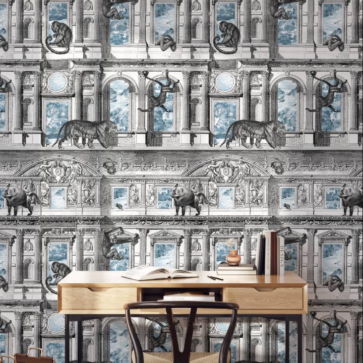 Wallpapers4Beginners - Wholesale Wallpaper - Scimmie su edifici classici Carta da parati
