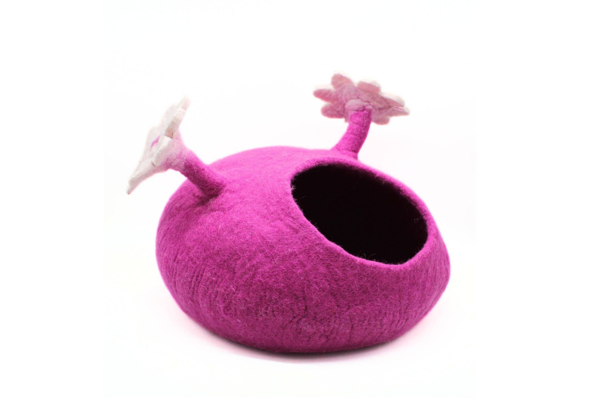 Woollyfelt - Wholesale Pet Bed - Cat - Handmade Wool Floral Cat Bed - Eco-friendly, Durable1