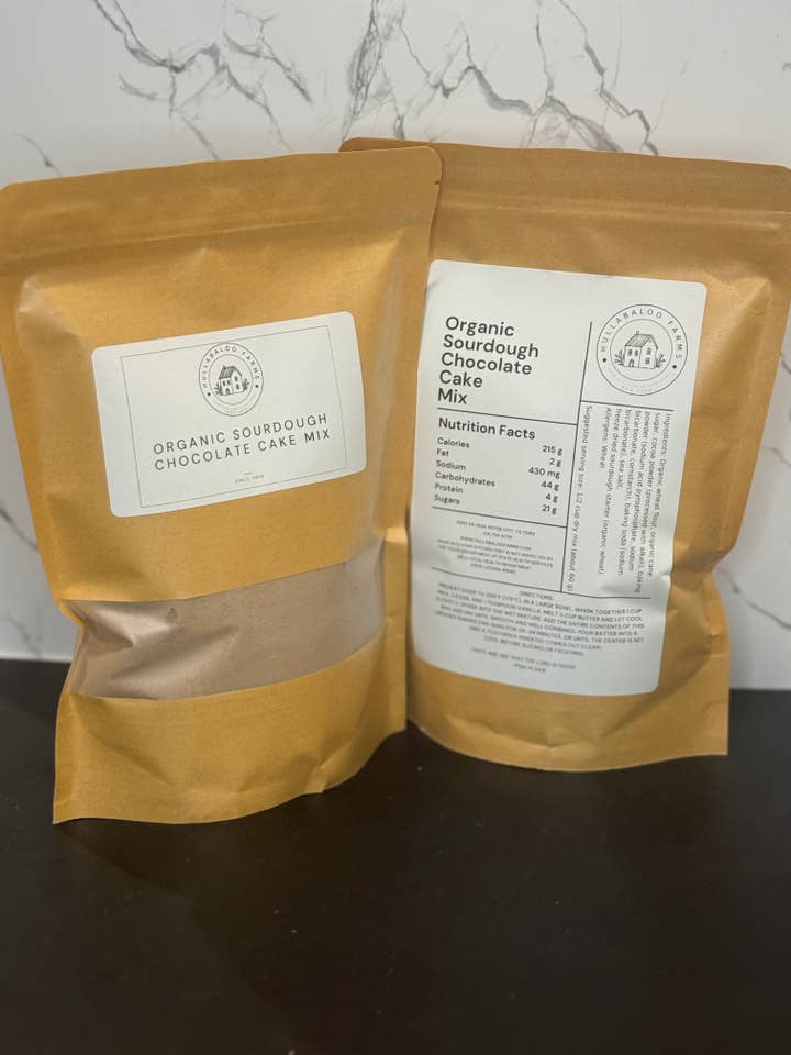 Organic Sourdough Chocolate Cake Mix for wholesale by Hullabaloo Farms