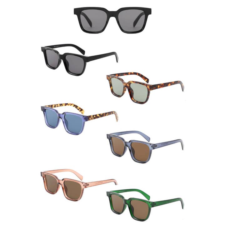 Cramilo Eyewear - Wholesale Sunglasses - Unisex - Classic Square Curved Lens Fashion Sunglasses