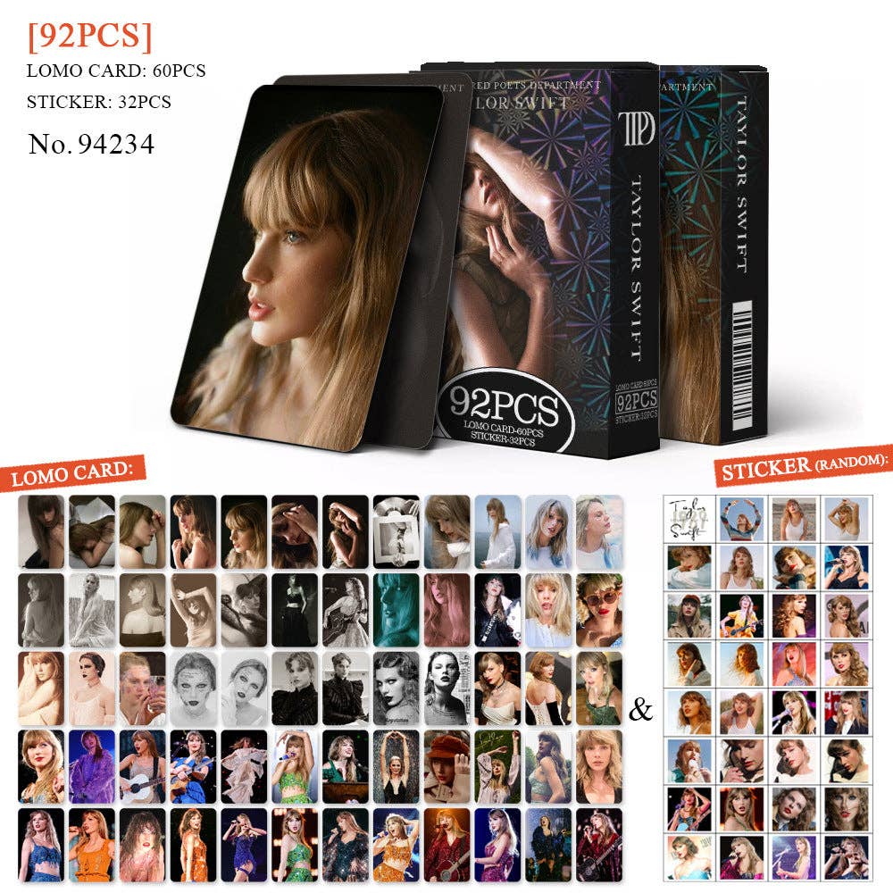 Auraquise - Vente Jeux de cartes - Ensemble de Photocartes Taylor Swift « La Vie d'une Showgirl » 92pcs Cartes LOMO Recto-Verso Album Merch1