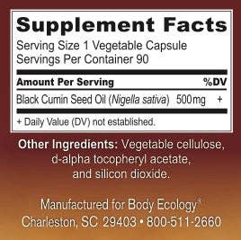 Body Ecology - Wholesale Oral Supplement/Vitamin - Black Cumin Seed Oil1