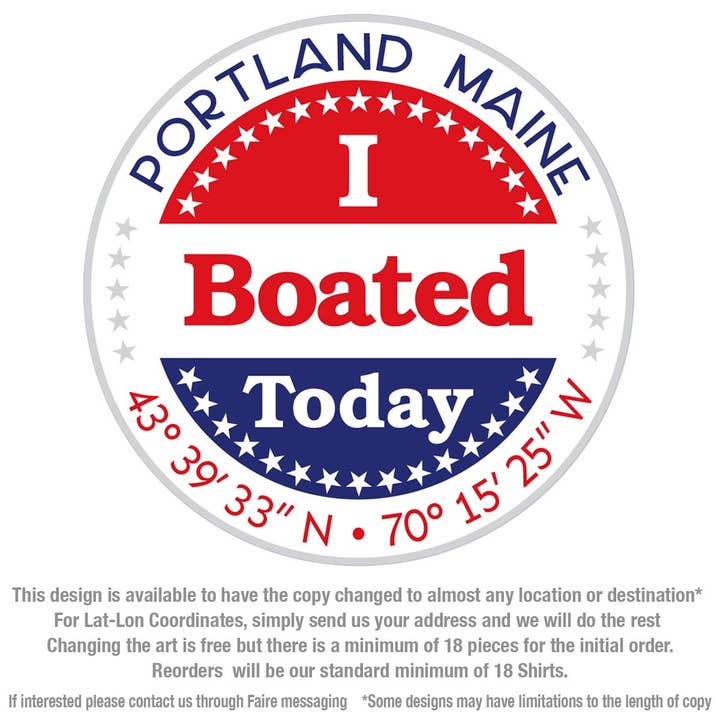 RetroPlanet - Wholesale T-shirt (graphic) – unisex - I Boated Today Personalized Name Drop T-Shirt Unisex S-2X2