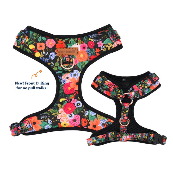 Midnight Floral AllSet™ Sele – Justerbar Bliss (D-ring) för wholesale av Sniff & Bark