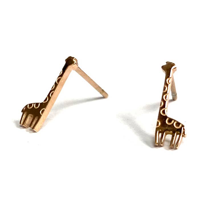 Giraffe - Everyday Earrings (Rose) for wholesale by Boogie Toes