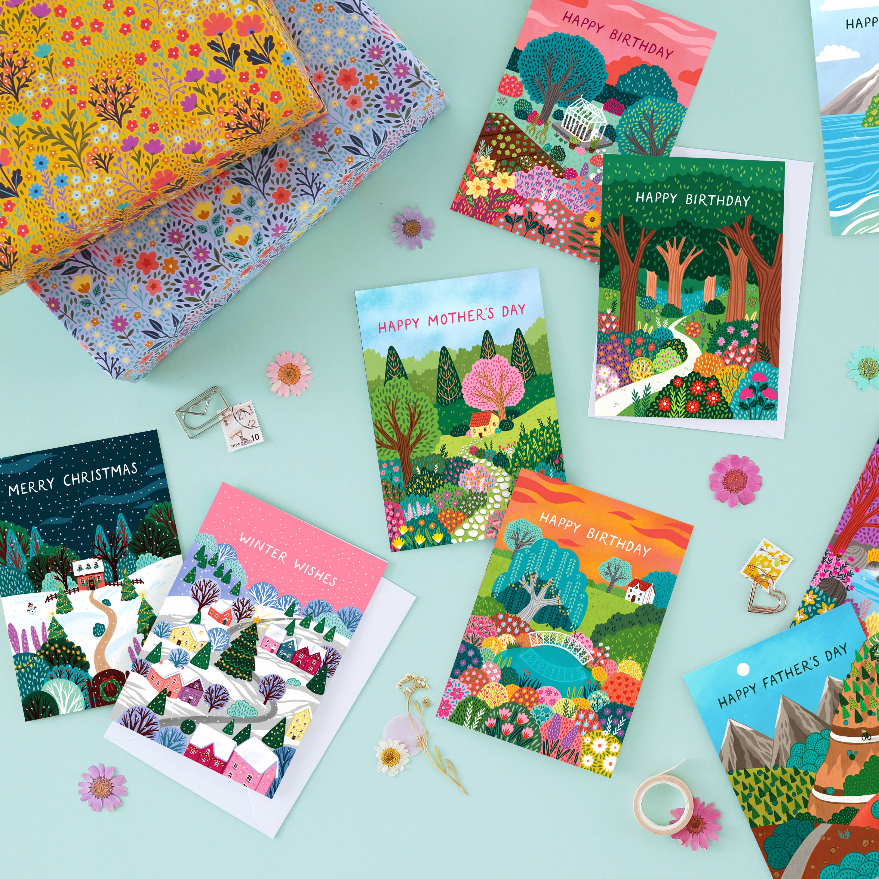 Pear Tree Press – wholesale Birthday card – Epic Mountain Running Birthday Card, Best Seller (Case of 6)3