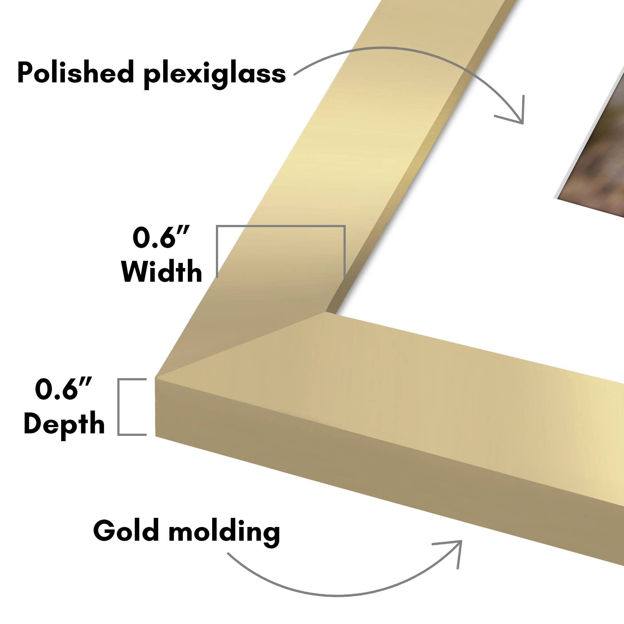 Americanflat - Wholesale Picture Frame - Americanflat 5 Pack Picture Frames With Mat Plexiglass Cover34