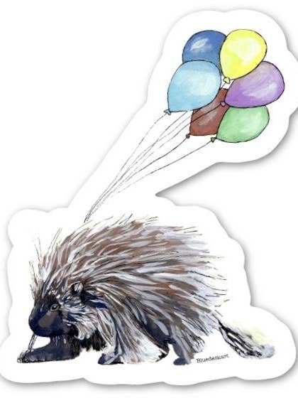 Party Porcupine for wholesale by Blue Desk Art