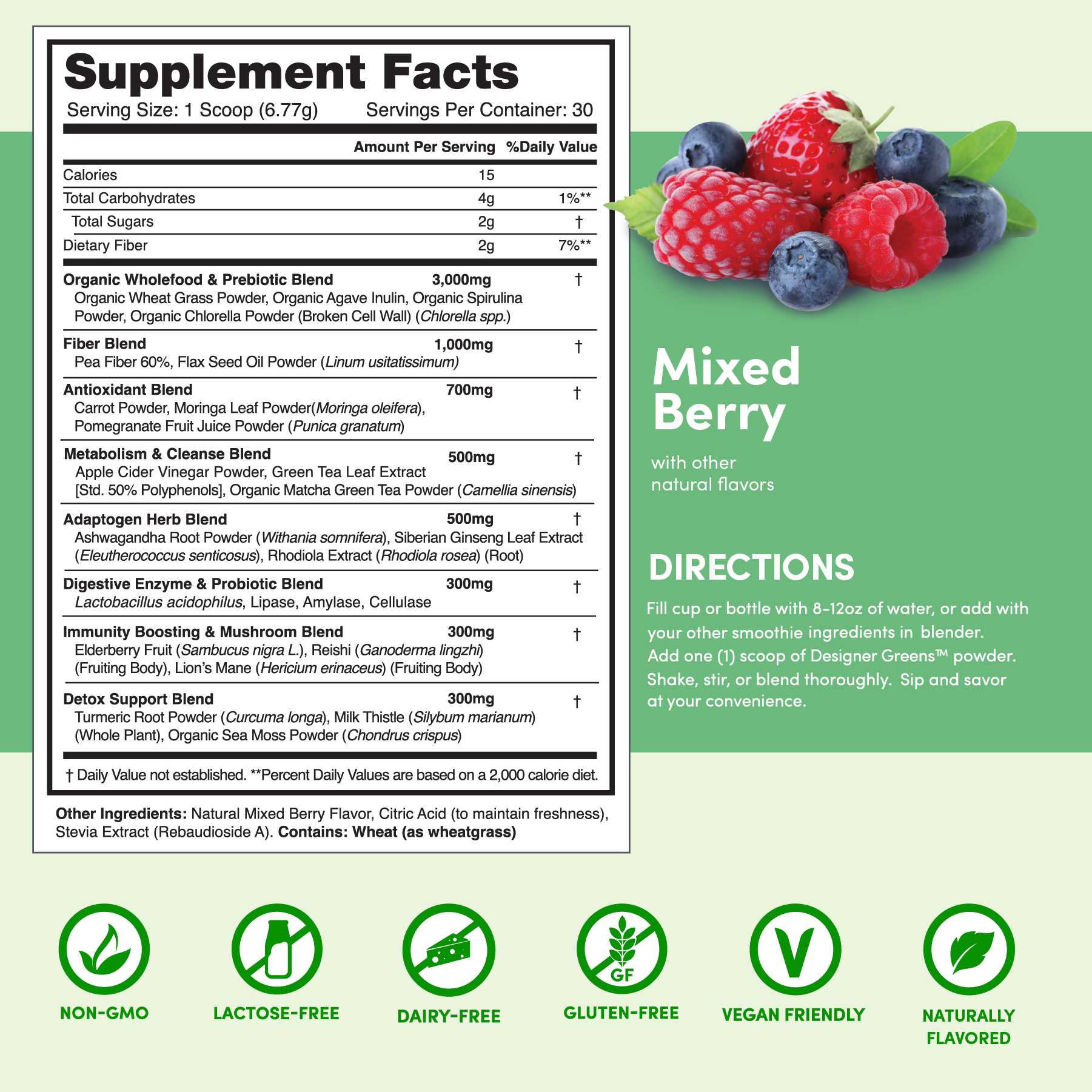 Designer Wellness - Wholesale Protein/Superfood Powder - Designer Greens3